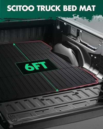 SCITOO Truck Bed Mat for 2024 Toyota Tacoma 6FT