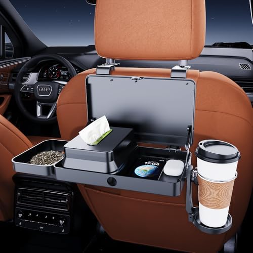3-in-1 Car Headrest Backseat Organizer with Cup Holders and Hooks