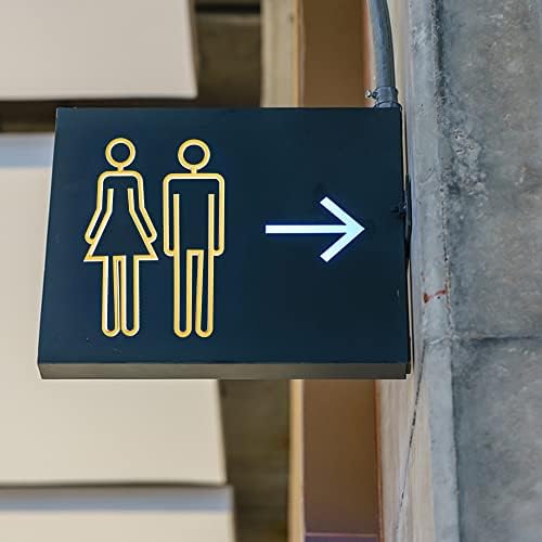 Acrylic Adhesive Backed Bathroom Sign Golden