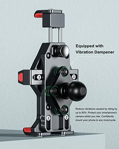 BRCOVAN Motorcycle Phone Mount with Secure Lock and Vibration Dampener