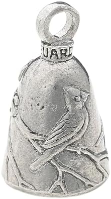 Guardian Bell Cardinal Good Luck Bell with Keyring and Black Velvet Gift Bag