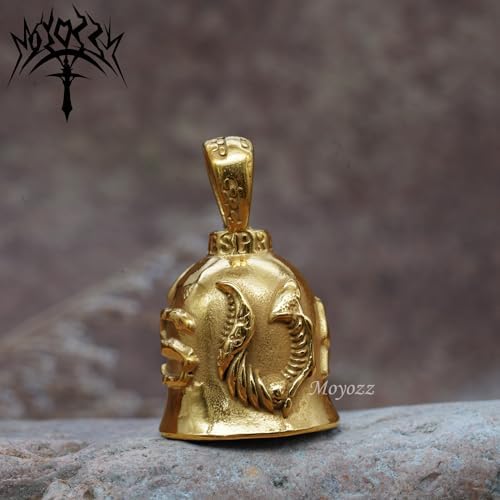 Angel Wing Knight Bell Letters Motorcycle Guardian Bell - Gold