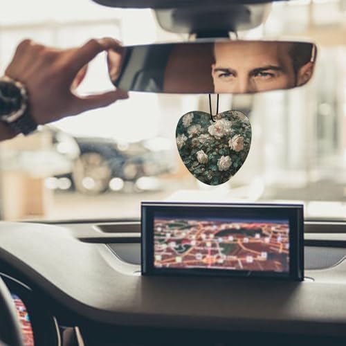 Roses Print Car Air Freshener 5 Pack Fragrance Hanging Sheets