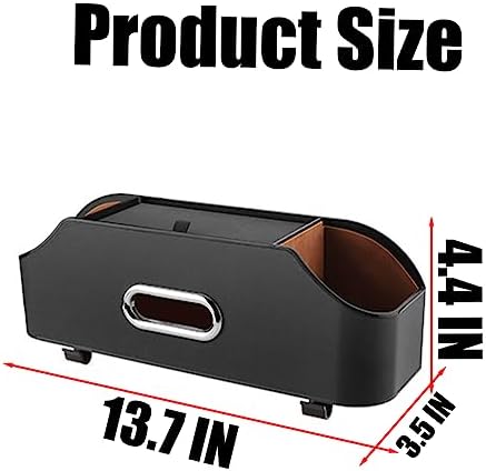 AUCELI Car Seat Back Organizer with Cup Holder and Tissue Box