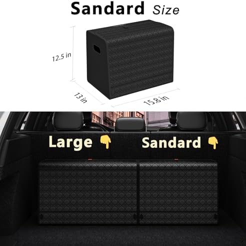 GMQ Car Trunk Organizer for SUV Large Capacity Black 1