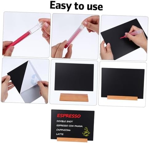 Zerodeko 2pcs Mini Chalkboard Signs with Easel Stands