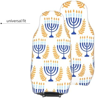 Hanukkah Menorah Car Seat Covers Set of 2 Universal Fit