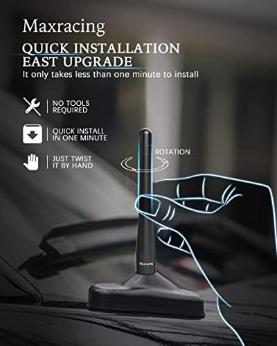 MAXRACING Short Truck Antenna for Motorcycles 1998-2025