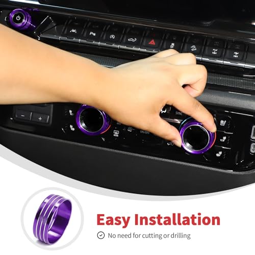 Linskip Purple Shift Knob Trim Kit for 2022-2025 Silverado