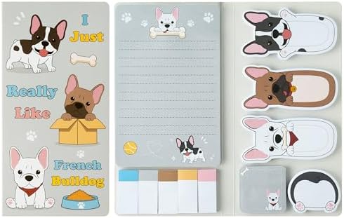 Xqumoi French Bulldog Sticky Notes Set 550 Sheets