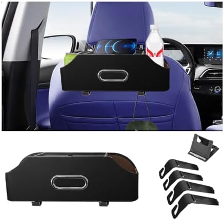 AUCELI Car Seat Back Organizer with Cup Holder and Tissue Box