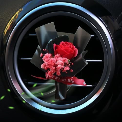 Galepromot Black Mini Dried Flower Bouquet Car Air Vent Clip