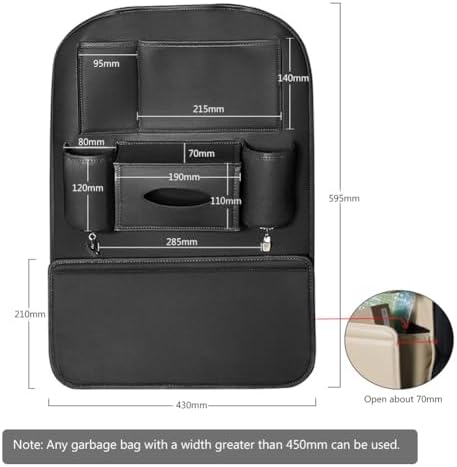 OtpOutopa 1PCS Car Backseat Organizer Seat Back Protectors Kick Mats Black