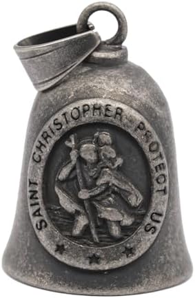 Saint ST Christopher Motorcycle Bell with Hanger for Bikers