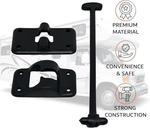 NU-SET RV010B Black Door Holder Set