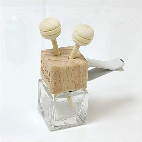 4 Pack Empty Glass Car Air Freshener Diffuser Bottles with Wood Cap
