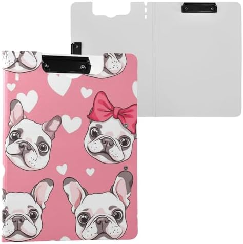 Kcldeci Clipboard Folder with French Bulldog Design