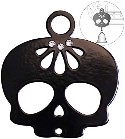 Sparkle Rider Sugar Skull Bell Hanger with Swarovski Crystals