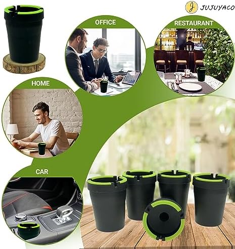 5 Pack Glow in the Dark Portable Car Ashtray