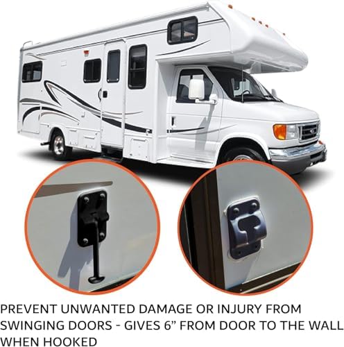 NU-SET RV010B Black Door Holder Set