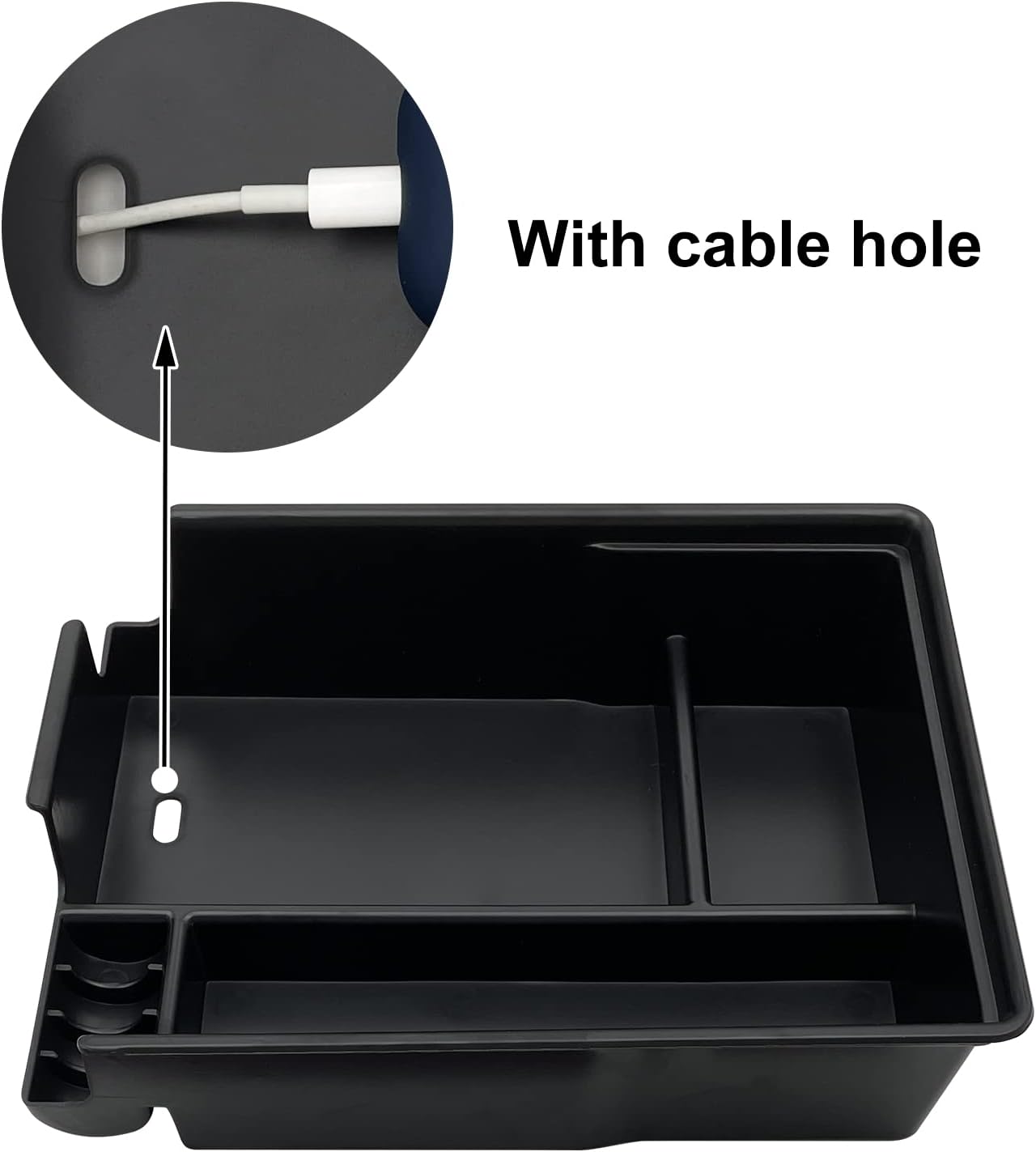 EVTIME Center Console Organizer for Hyundai Palisade 2020 2021 2022 Black