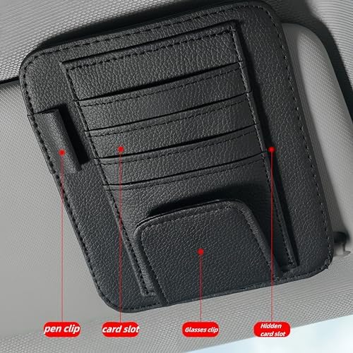 Auto Car Sun Visor Organizer Black