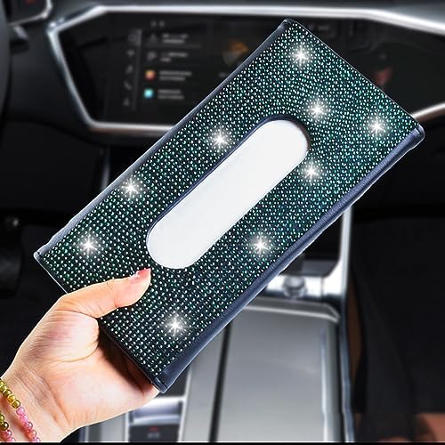 Bling Bling Rhinestone Diamond Car Visor Tissue Holder