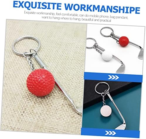 3pcs Golf Keychain Backpack Charms Durable Keyring Holders for Golf Lovers