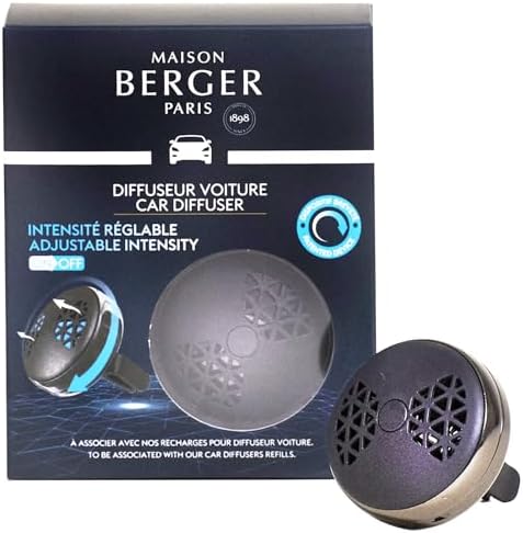 MAISON BERGER Adjustable Car Air Freshener Vent Clip Diffuser Set Black