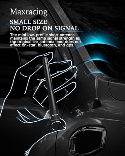 MAXRACING Short Truck Antenna for Motorcycles 1998-2025