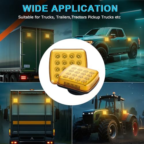 Markstor Wireless LED Road Flares Amber Emergency Strobe Lights