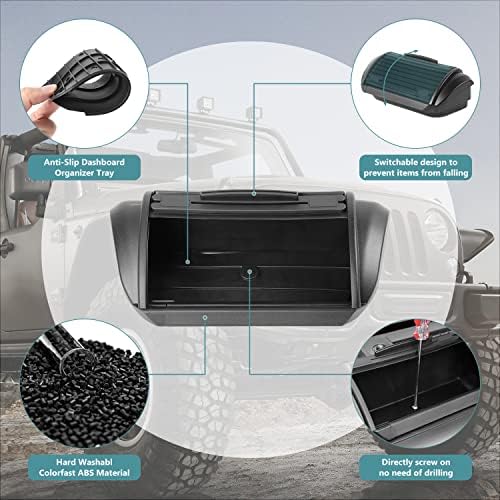 RT-TCZ Jeep Wrangler JK Dashboard Storage Tray Box