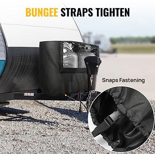 BougeRV Propane Tank Cover with Visible Valve Black