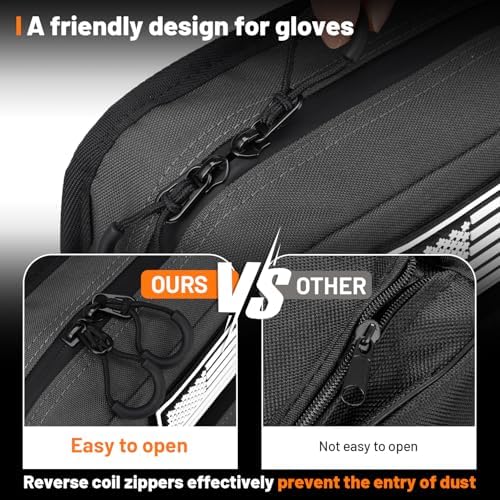Oumurs Motorcycle Handlebar Bag with American Flag