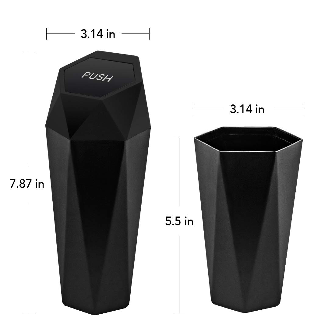 OUDEW Car Trash Can with 30 Detachable Bags