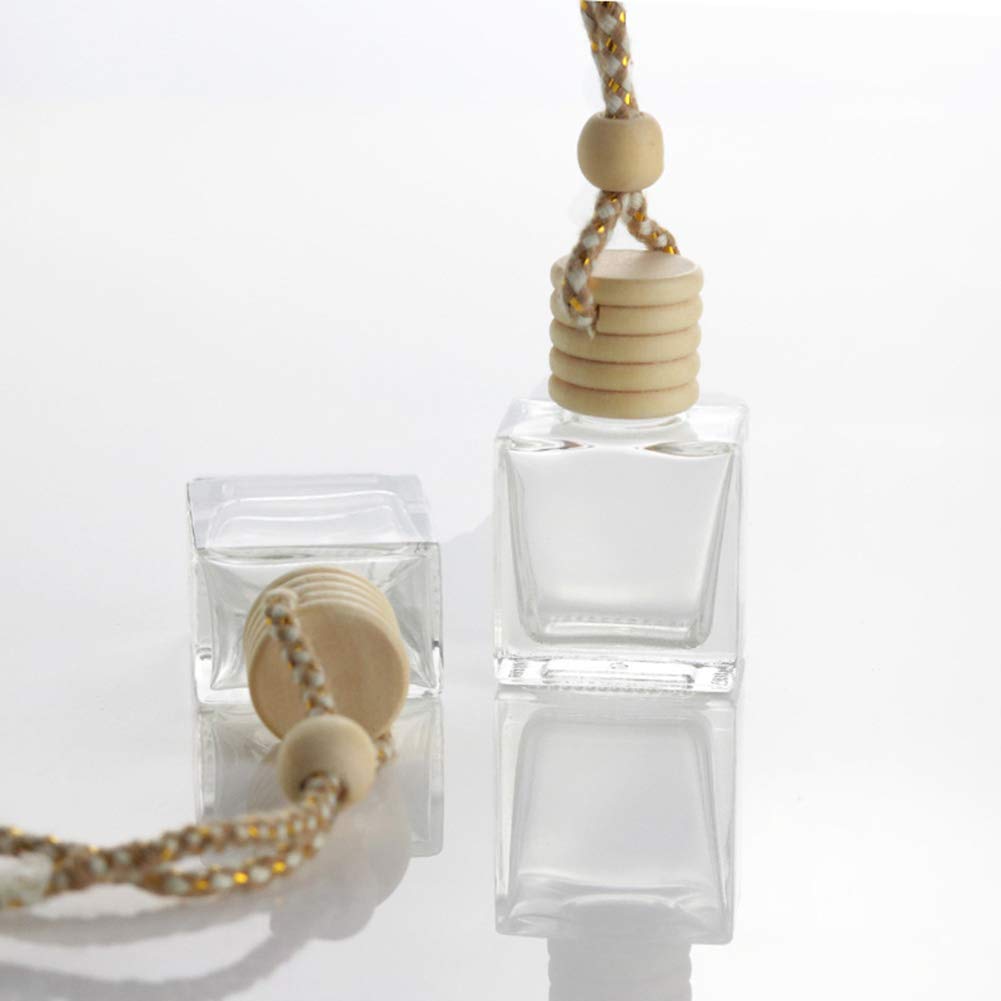 10 Pack Car Hanging Diffuser Empty Glass Bottles Decor