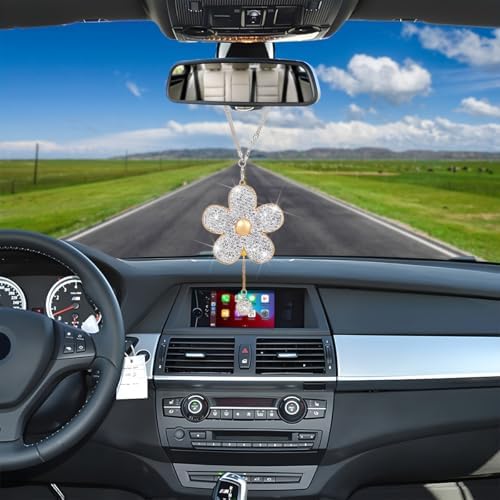 BESULEN Bling Daisy Flower Car Hanging Decor