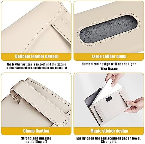 Gunhunt Car Tissue Holder with Leather Cover