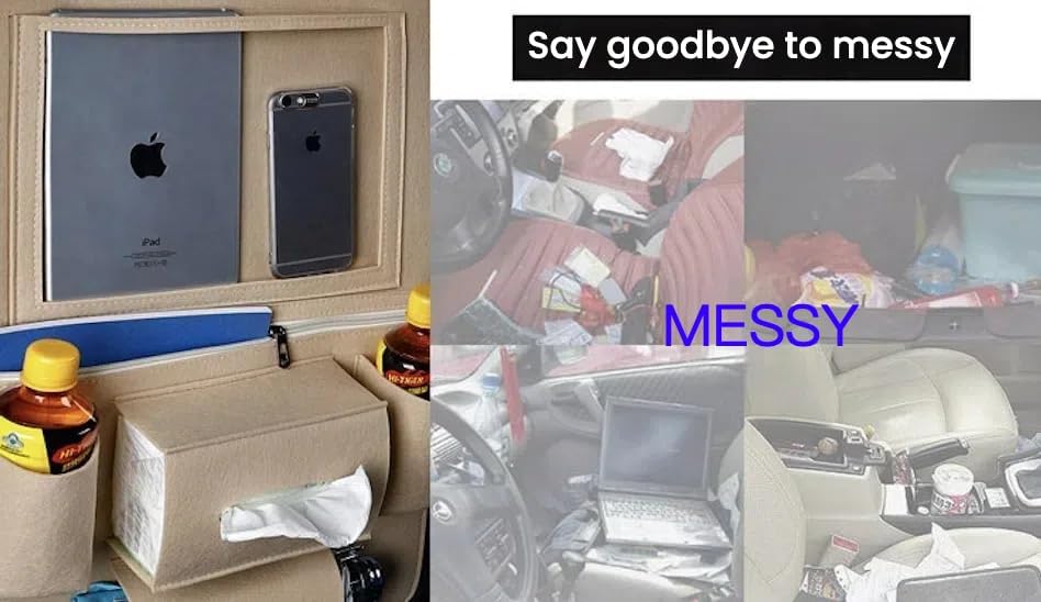 Car Back Seat Organizer for Kids and Adults 2 Pack
