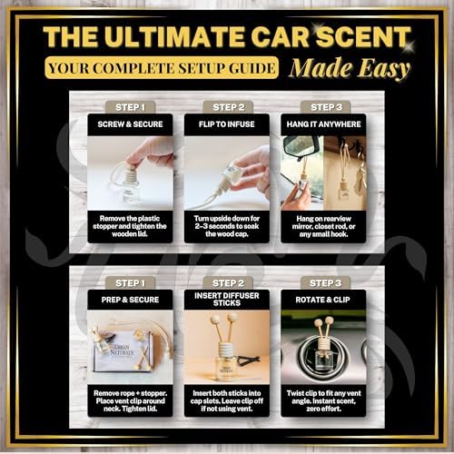 Urban Naturals Aromatherapy Diffuser 3 Pack - Calming Scents Long Lasting Made in USA