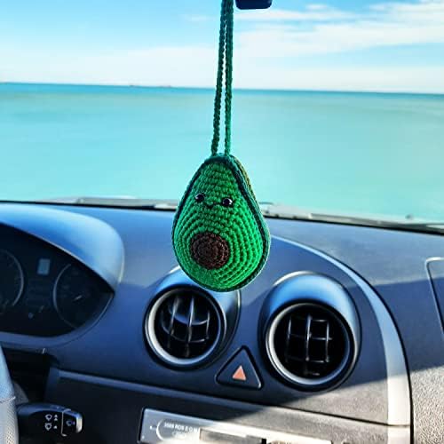 Handmade Crochet Avocado Ornament - Multi Use Amigurumi Decoration