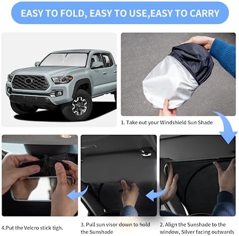 ZOIBV Windshield Sunshade for Toyota Tacoma 2016-2026