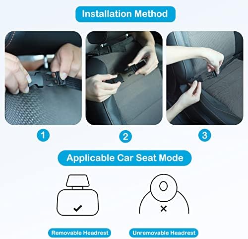 2 Pack Car Backseat Organizer with Tablet Holder and Tissue Box Pockets