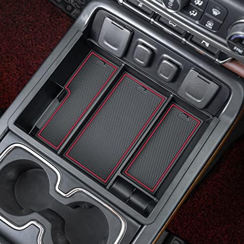 PIMCAR Center Console Organizer Tray Red Trim