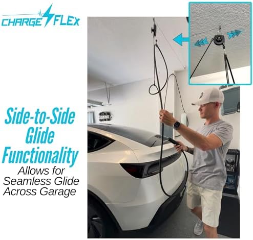 ChargeFlex with GlideTrack - Universal EV Retractable Cable Organizer