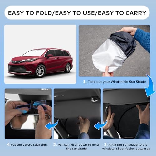 UV Blocking Sunshade for Toyota Sienna 2021-2025