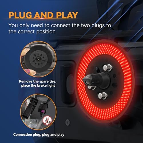 Spare Tire Brake Light for Jeep Wrangler JL JLU 2018-2025