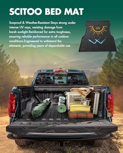 SCITOO Truck Bed Mat for 2024 Toyota Tacoma 6FT