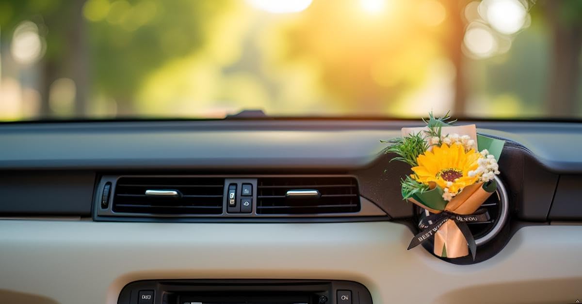 Fresh Flowers Mini Dried Flowers Bouquet for Car Air Vent Clips