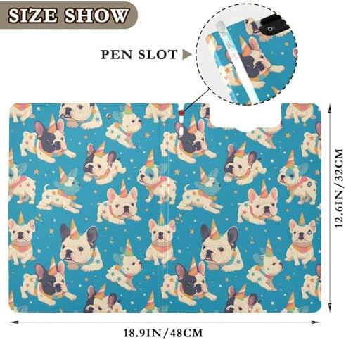SHJI Funny French Bulldog Unicorn Clipboard Folder A4